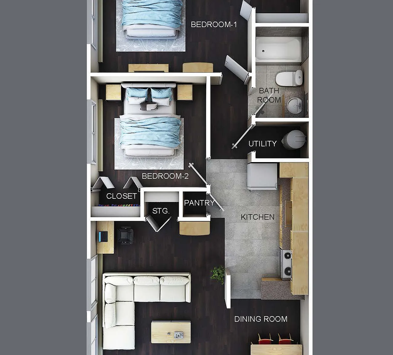 2 bed, 975 sqft, $1,700 — Photo 1