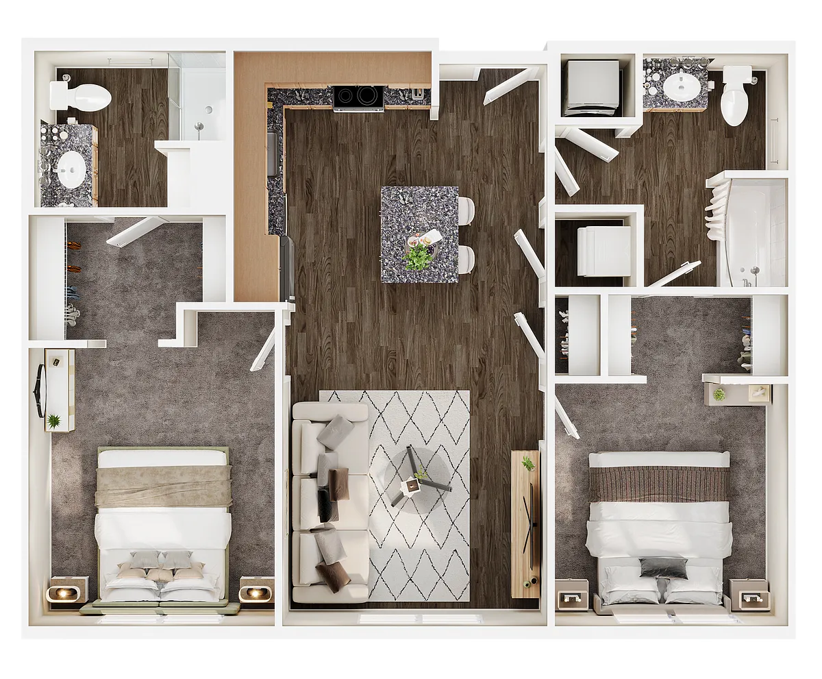 Floor plan Two Bedroom - C