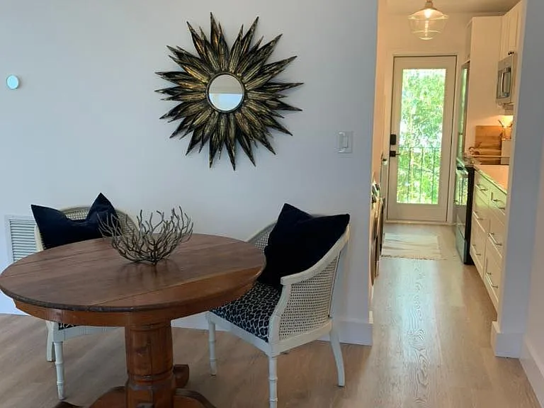 Dining and kitchen.