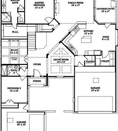 Village Builders
Wentworth Series
"Oakmont" Floor Plan
1st Floor