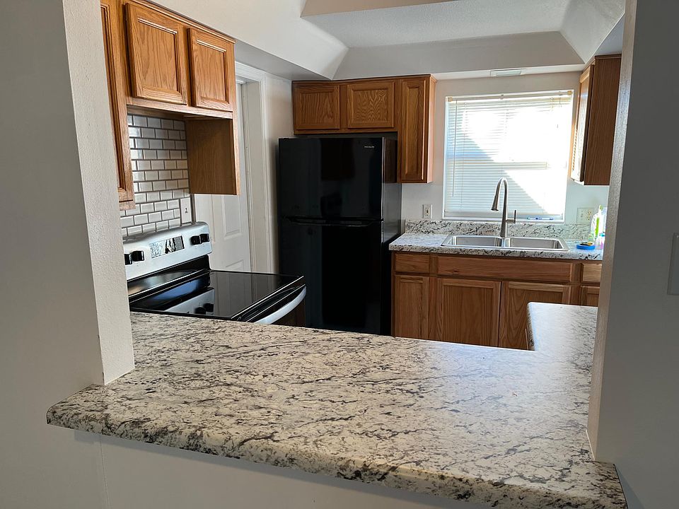 new fridge, stove, sink, cab