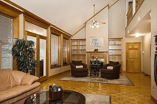 Oversized Den with Vaulted Ceilings