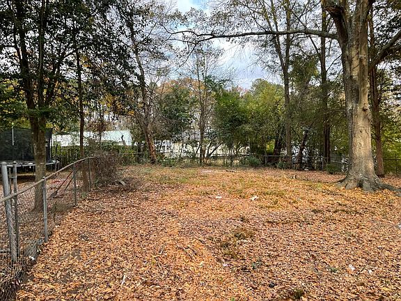 fenced backyard