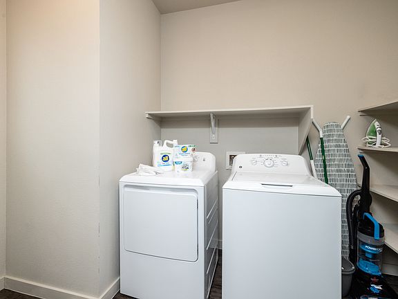 Laundry room with cleaning essentials