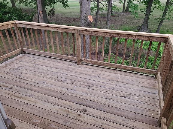 Deck overlooking golf course