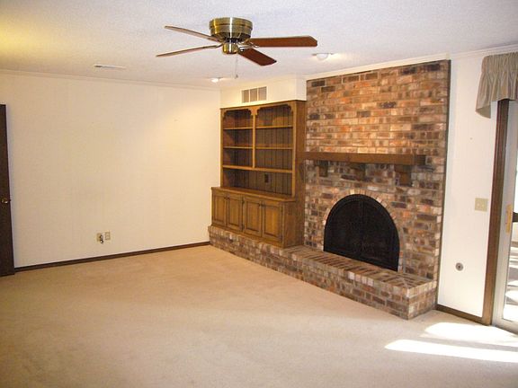 Den with wb fireplace