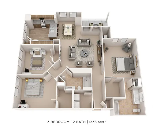 Floor plan Three Bedroom