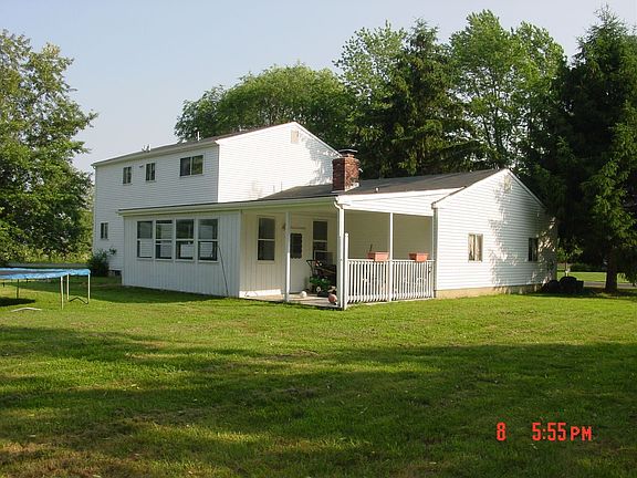 Looking at the back of the house from the North Corner of the lot