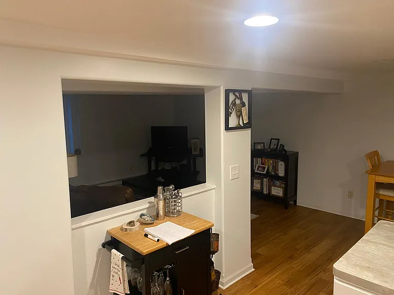 From Kitchen into living room.