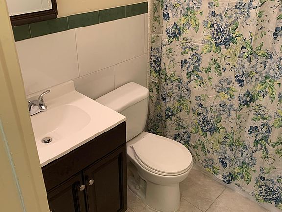 Bathroom with new Vanity and Tile Wall