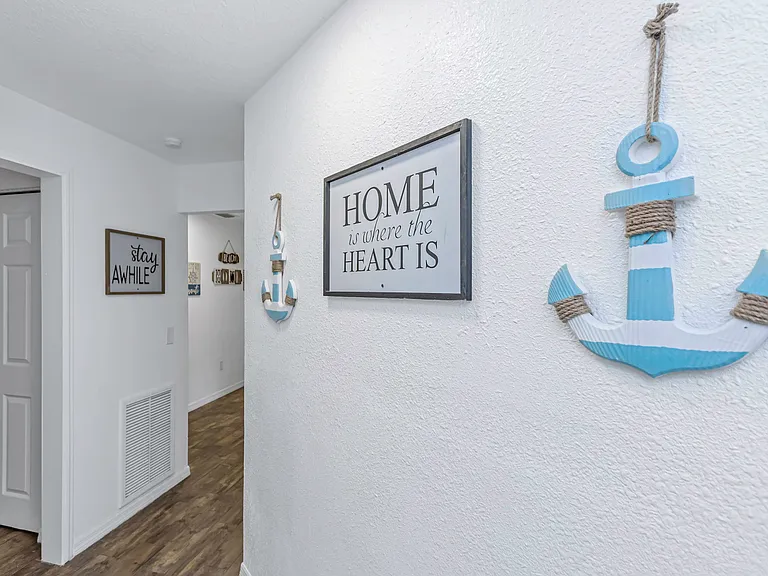 Beach-themed hallway