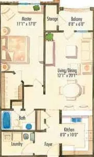 1 bed, 830 sqft, $1,295 — Photo 2