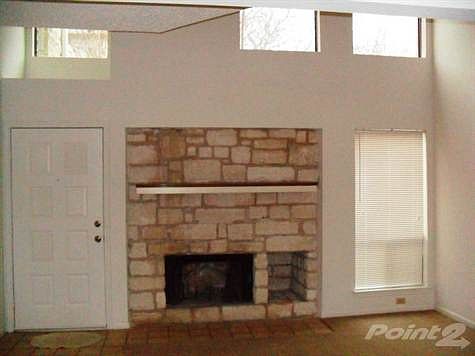 living room with fireplace