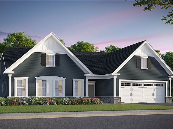 Elevation 3 of the Savoy III a home design at Lakeside at Trappe by Brookfield Residential