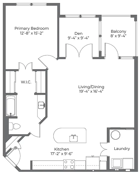 Floor plan The Avenue - Den or Sunroom
