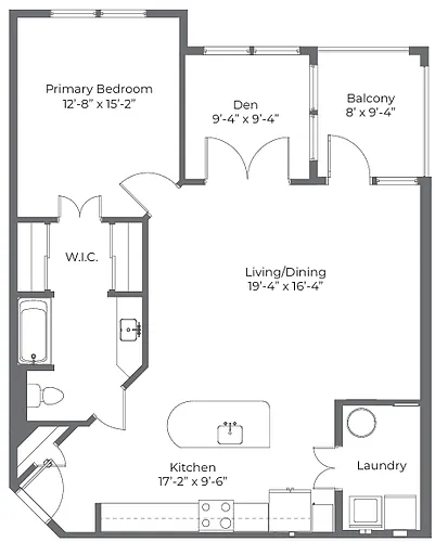 Floor plan The Avenue - Den or Sunroom
