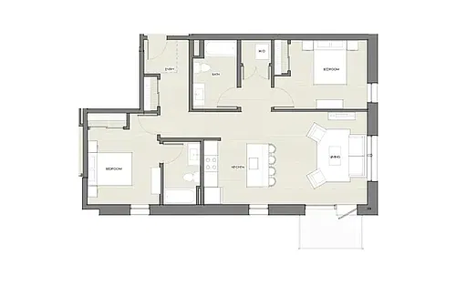 Floor plan Two Bedroom C