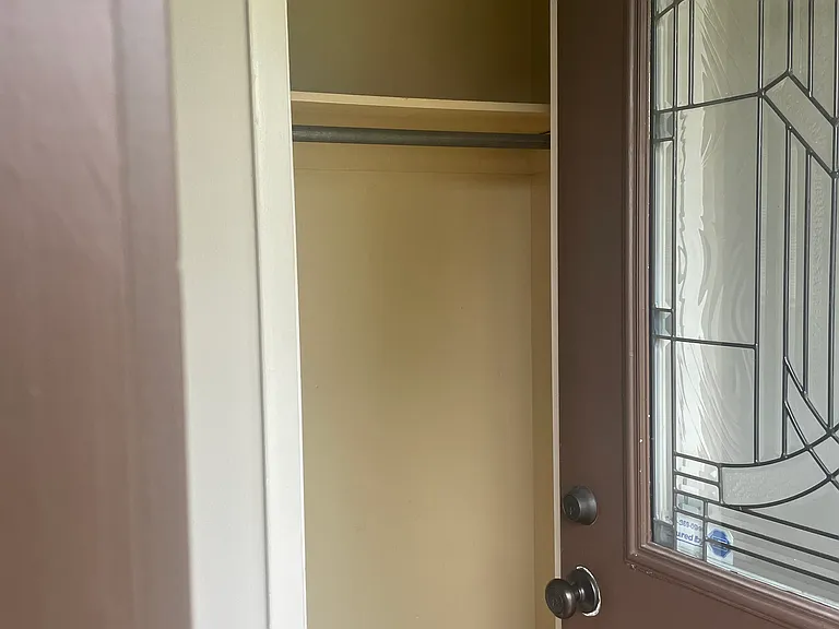 Nice size for an entrance/coat closet.