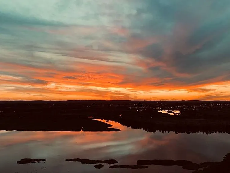 Sunset river view