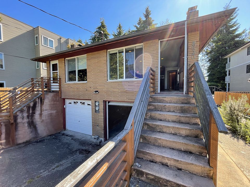 Your unit is the south side of a cute little side-by-side, mid-century duplex.