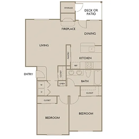 Floor plan TWO BEDROOM