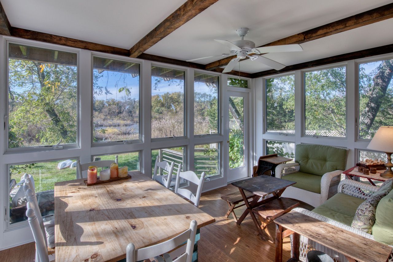 Enclosed glassed porch