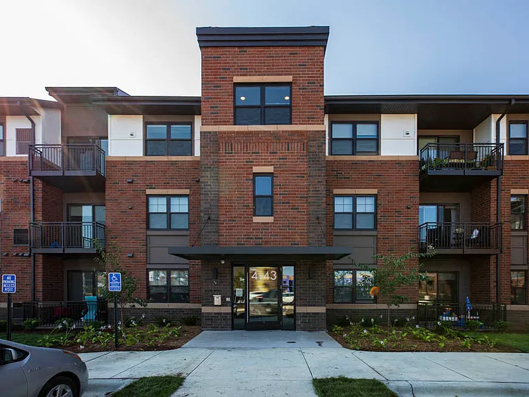 Each building features controlled-access entries to restrict who may enter each building.