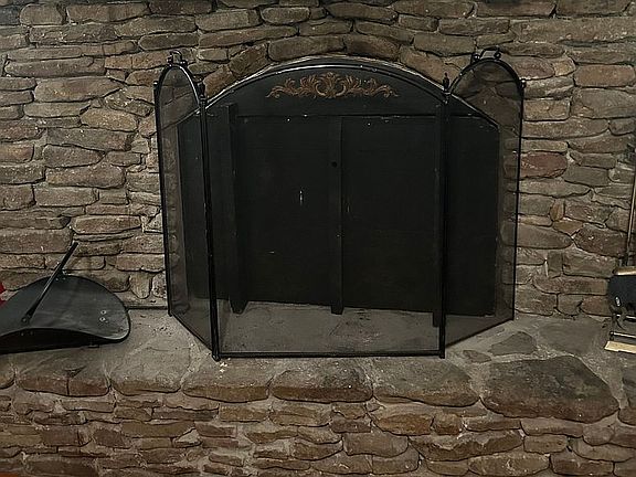 Wood burning fireplace