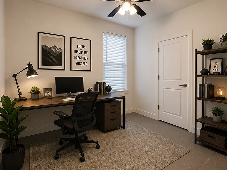virtually staged office
