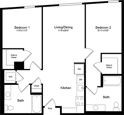 Floor plan 2A - Angled