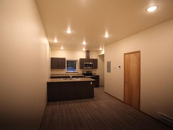 Looking towards the kitchen from the living room.
