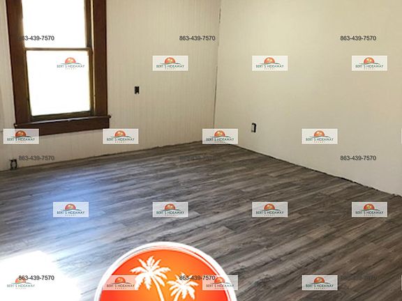 The bedroom will fit a king-sized bed and features a closet with a barn door