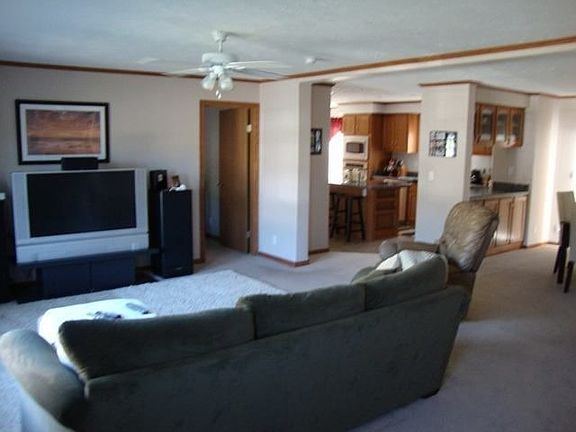 Greeted by an open floor plan!