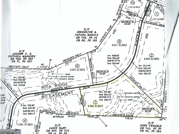 LOT 3 Rita Rdg, Jefferson, GA 30549