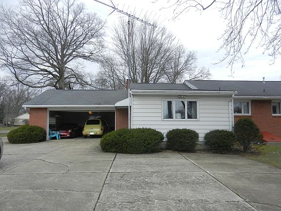 Rear, showing garage