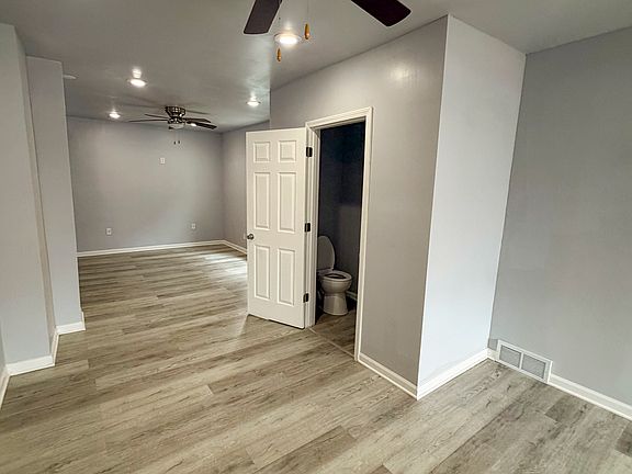 Living room and dining room