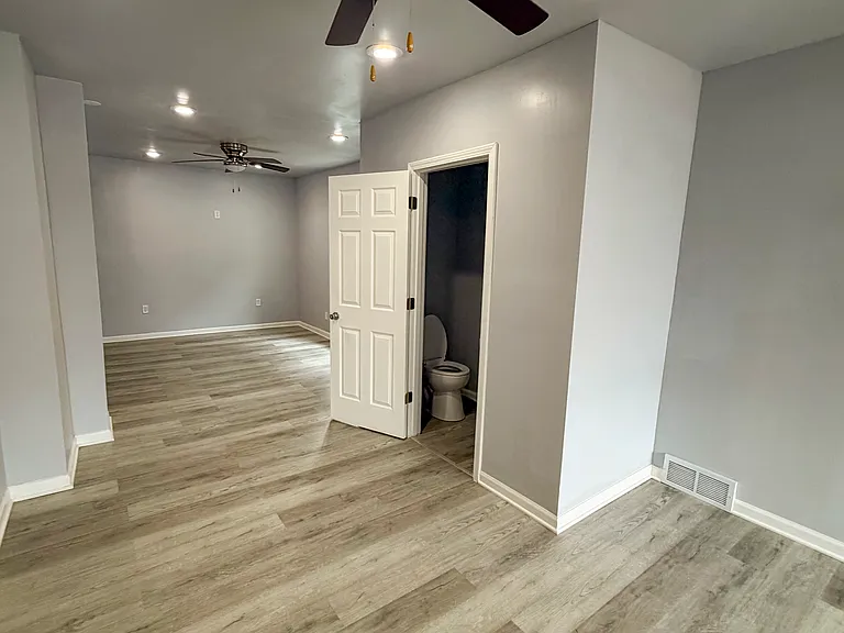 Living room and dining room