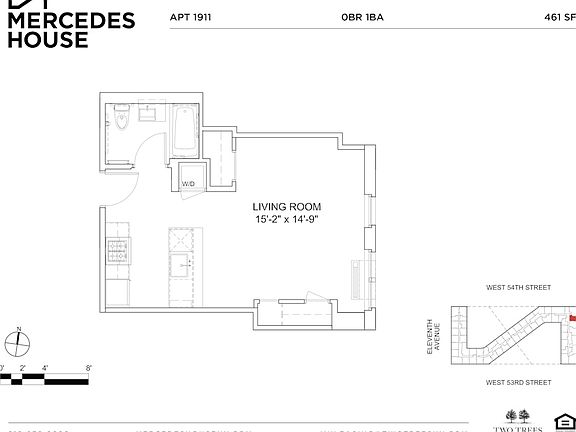 2nd image of 550 W 54th St APT 1911