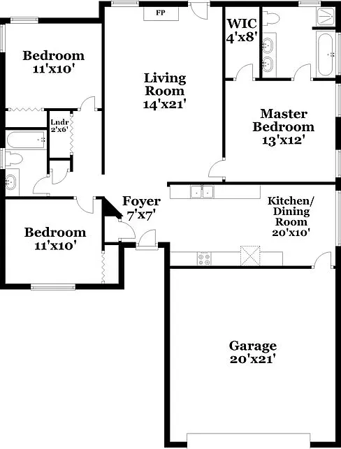 3 bed, 2.0 bath, 1276 sqft, $1,895 — Photo 2