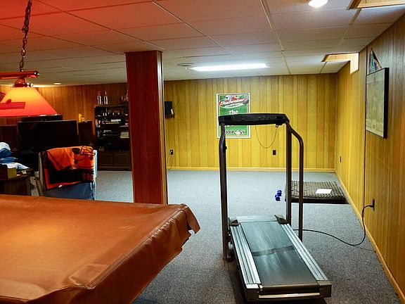 Pool table and exercise area