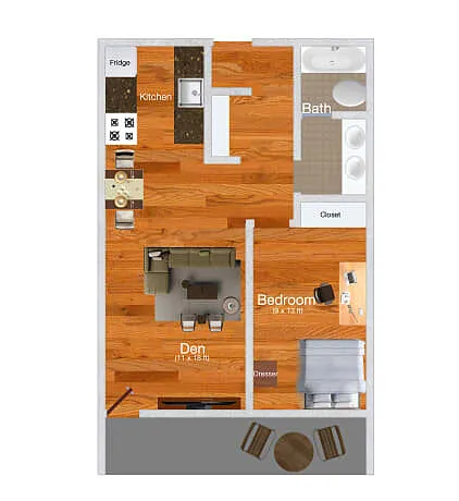 Floor plan 1 Bedroom