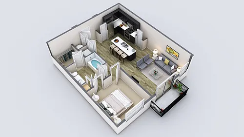 Floor plan One-Bedroom Apartment (A3)