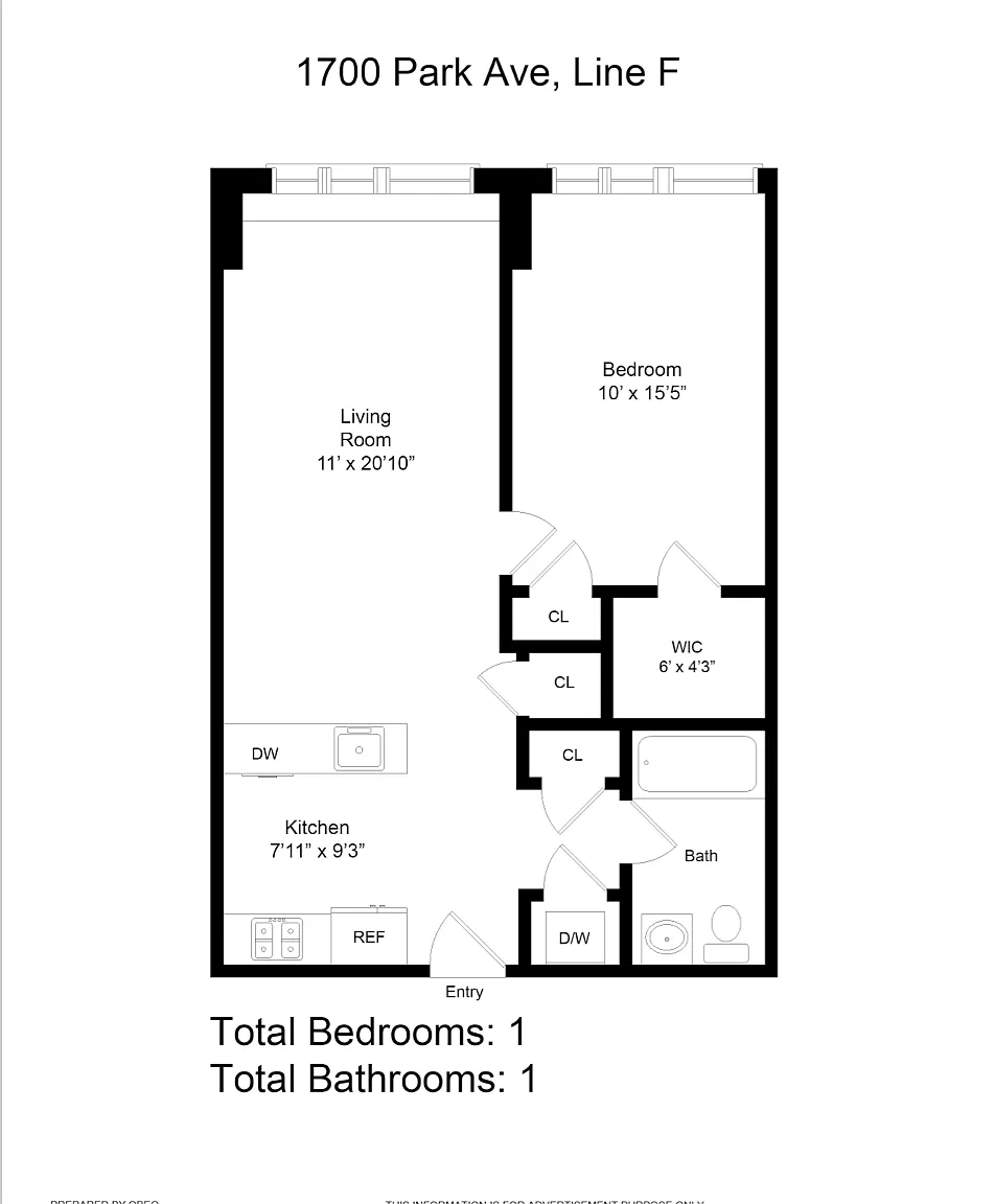 1 bed, 650 sqft, $3,000 — Photo 1