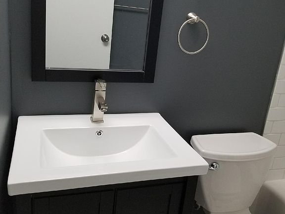 completely remodeled bathroom