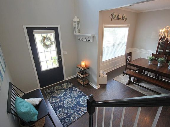 view of front door from upstairs
