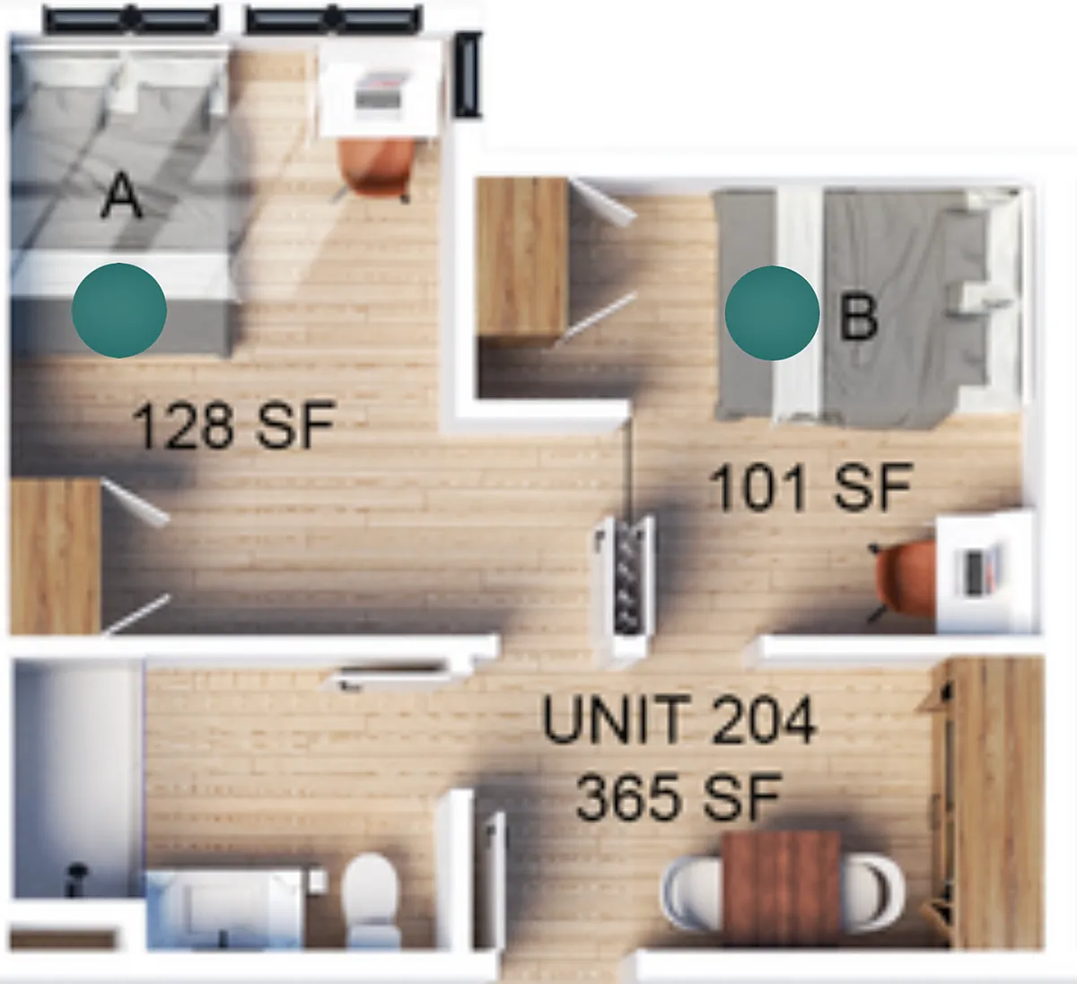 Floor plan 3 Bedroom | 1 Bath A