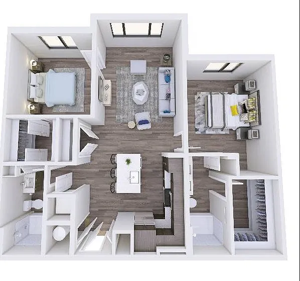2 Bedroom, 2 Bathroom 2 Bedroom, 2 Bathroom