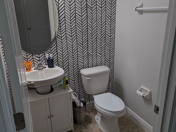 First floor powder room