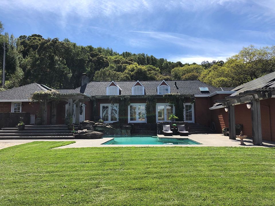 Front of the house and pool