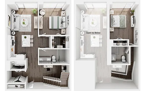 Floor plan 2 BEDROOM MEZZANINE-1
